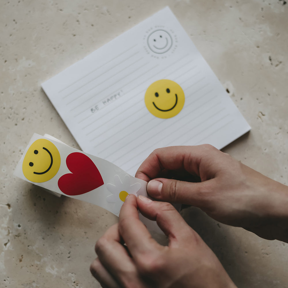 Sticker Smiley, Heart, Daisy (VE = 8 pcs)