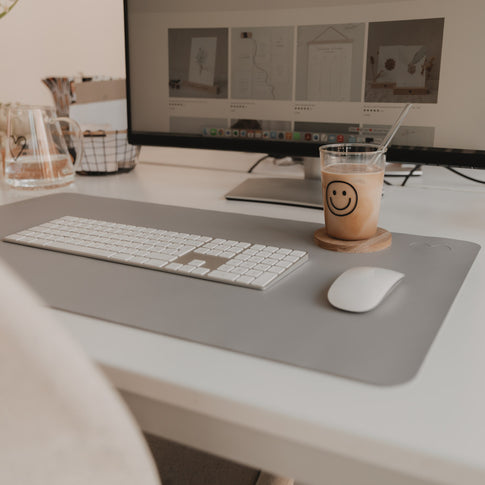 Desk pad heart gray (PU = 6 pcs.)