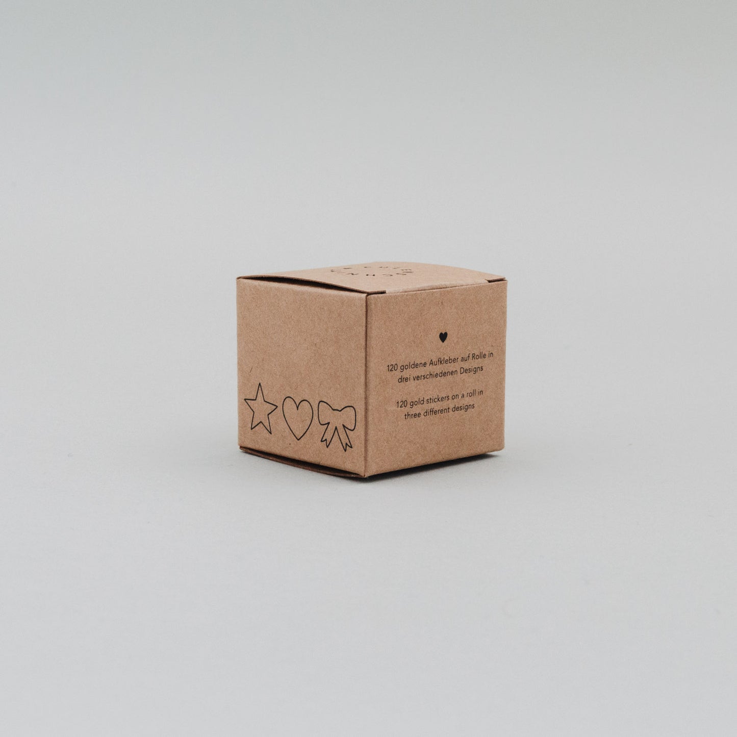 Autocollants étoile, cœur, nœud doré (VE = 8 pcs)
