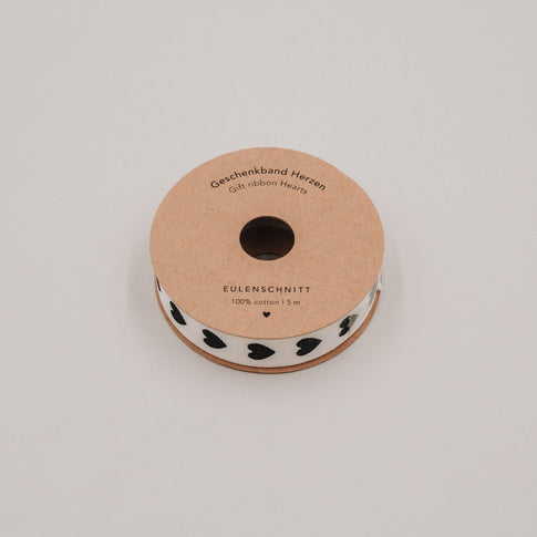 Geschenkband 5m Herzen (VE = 8 Stk.)
