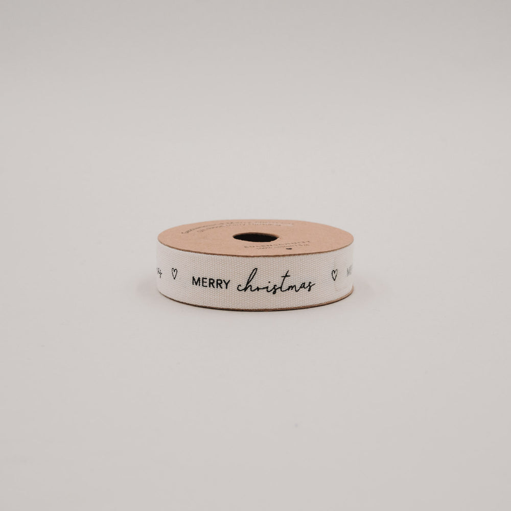 Geschenkband 5m Merry Christmas (VE = 8 Stk.)