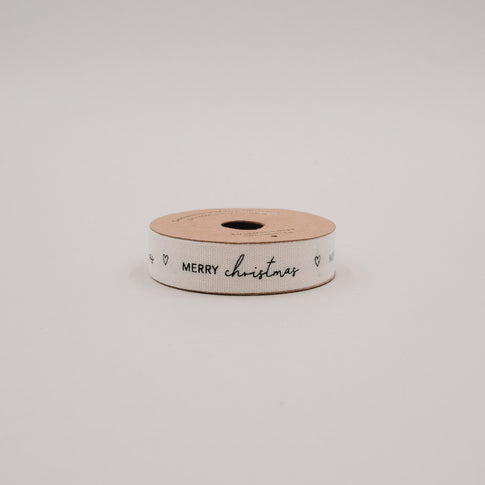 Geschenkband 5m Merry Christmas (VE = 8 Stk.)