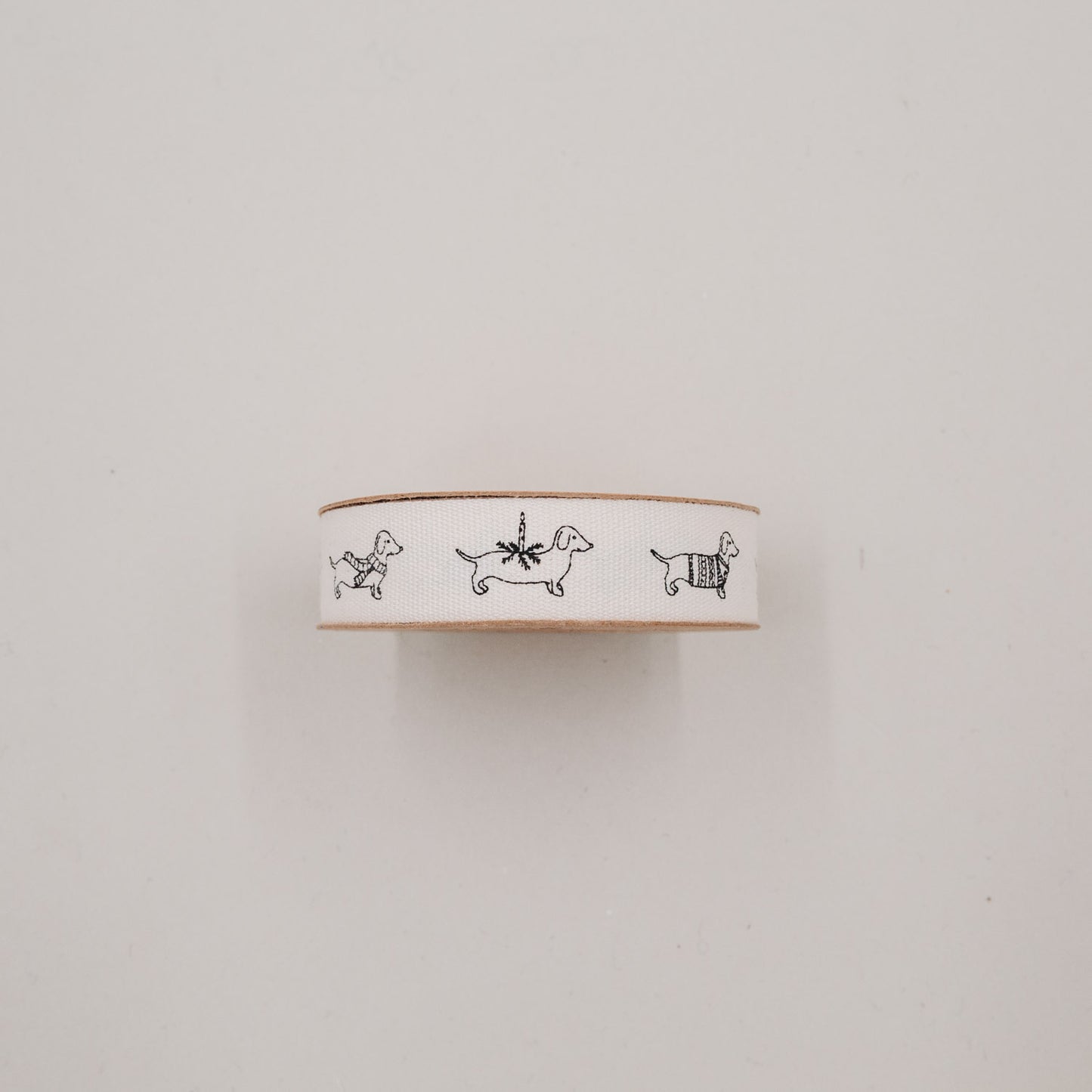 Geschenkband 5m Weihnachtsdackel (VE = 8 Stk.)