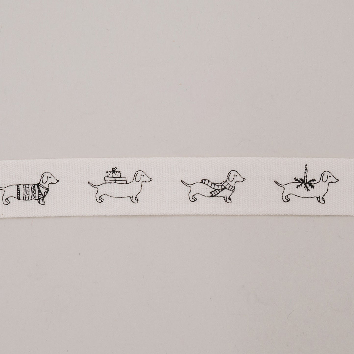 Geschenkband 5m Weihnachtsdackel (VE = 8 Stk.)