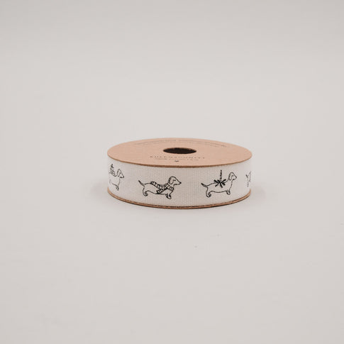 Geschenkband 5m Weihnachtsdackel (VE = 8 Stk.)