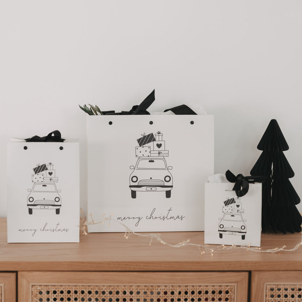 Geschenktüte Christmas car (VE = 10 Stück)