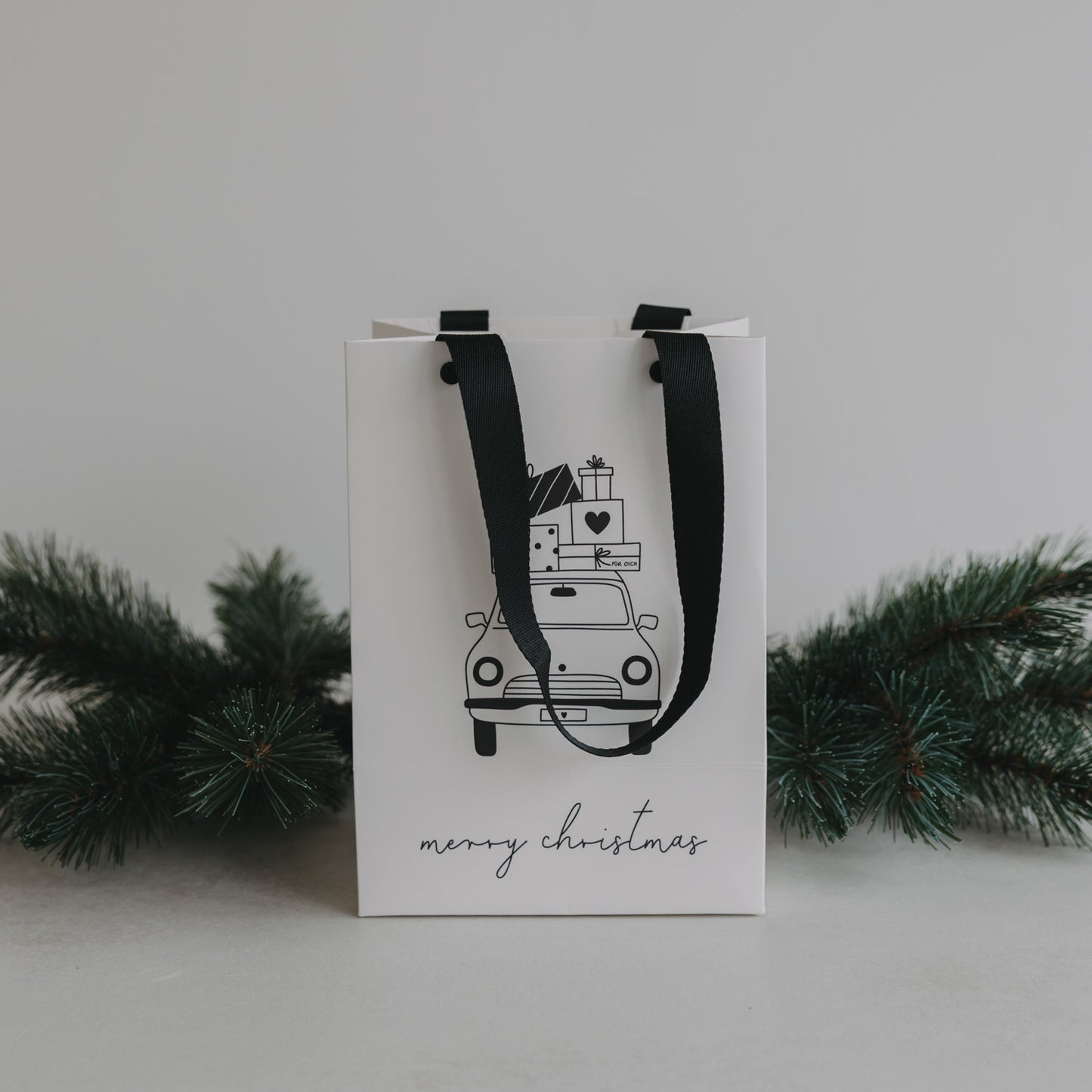 Geschenktüte Christmas car (VE = 10 Stück)