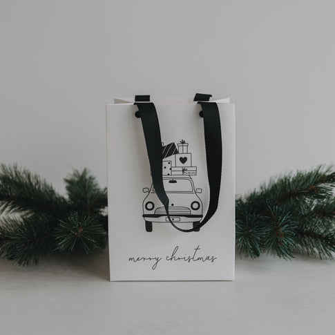 Geschenktüte Christmas car (VE = 10 Stück)