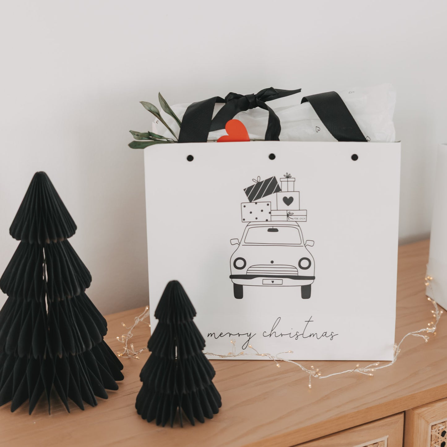 Geschenktüte Christmas car (VE = 10 Stück)