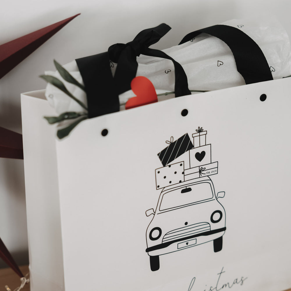 Geschenktüte Christmas car (VE = 10 Stück)