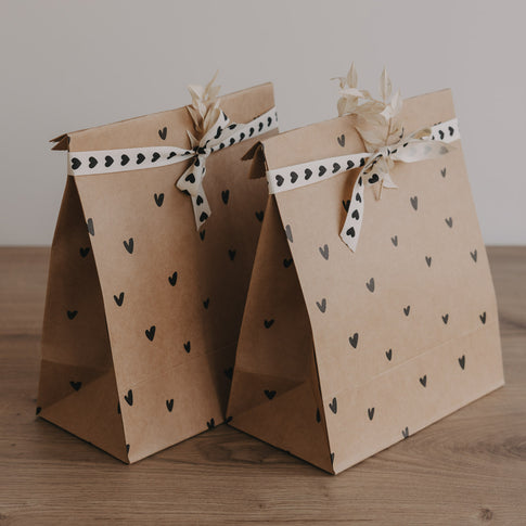 Papiertüten Illustrationen schwarz M im 6er Set (VE = 5 Sets)