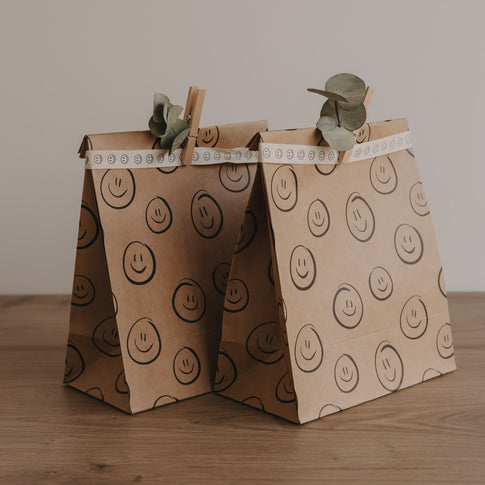 Papiertüten Illustrationen schwarz M im 6er Set (VE = 5 Sets)