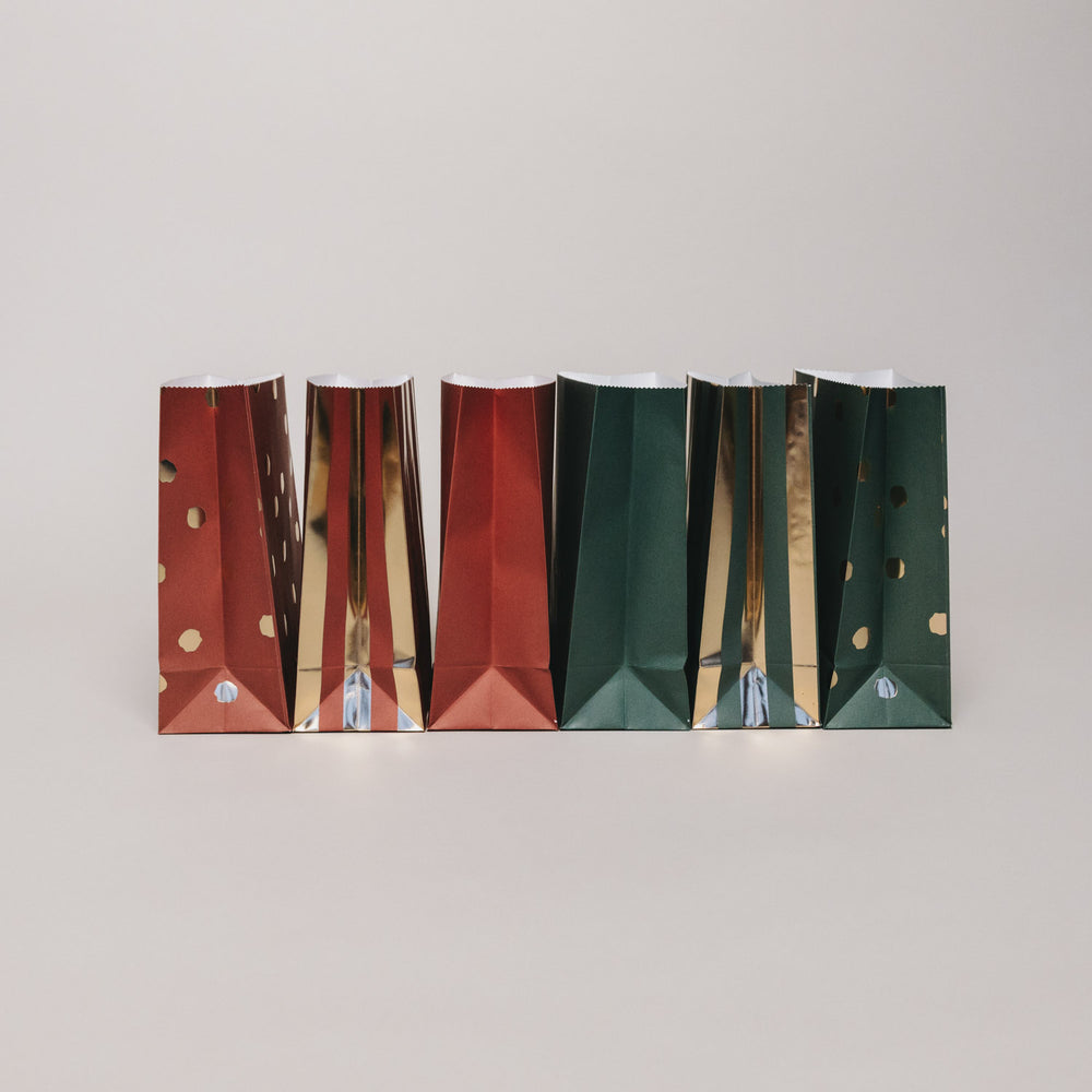 Papiertüten Weihnachten S im 6er Set (VE = 5 Sets)