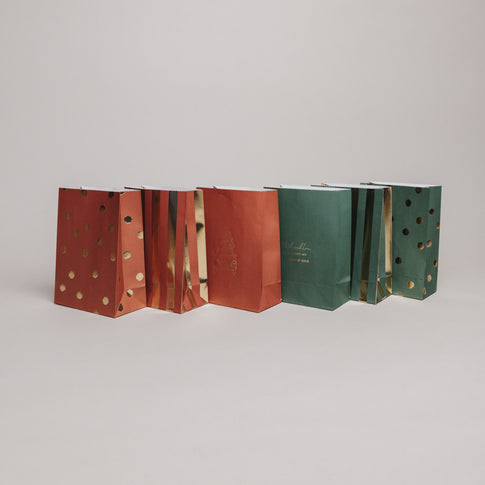 Papiertüten Weihnachten S im 6er Set (VE = 5 Sets)