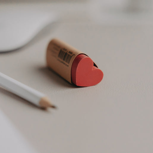 Radiergummi Herz rot (VE = 10 Stk.)