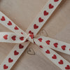 Geschenkband 5m Herzen rot (VE = 8 Stk.)