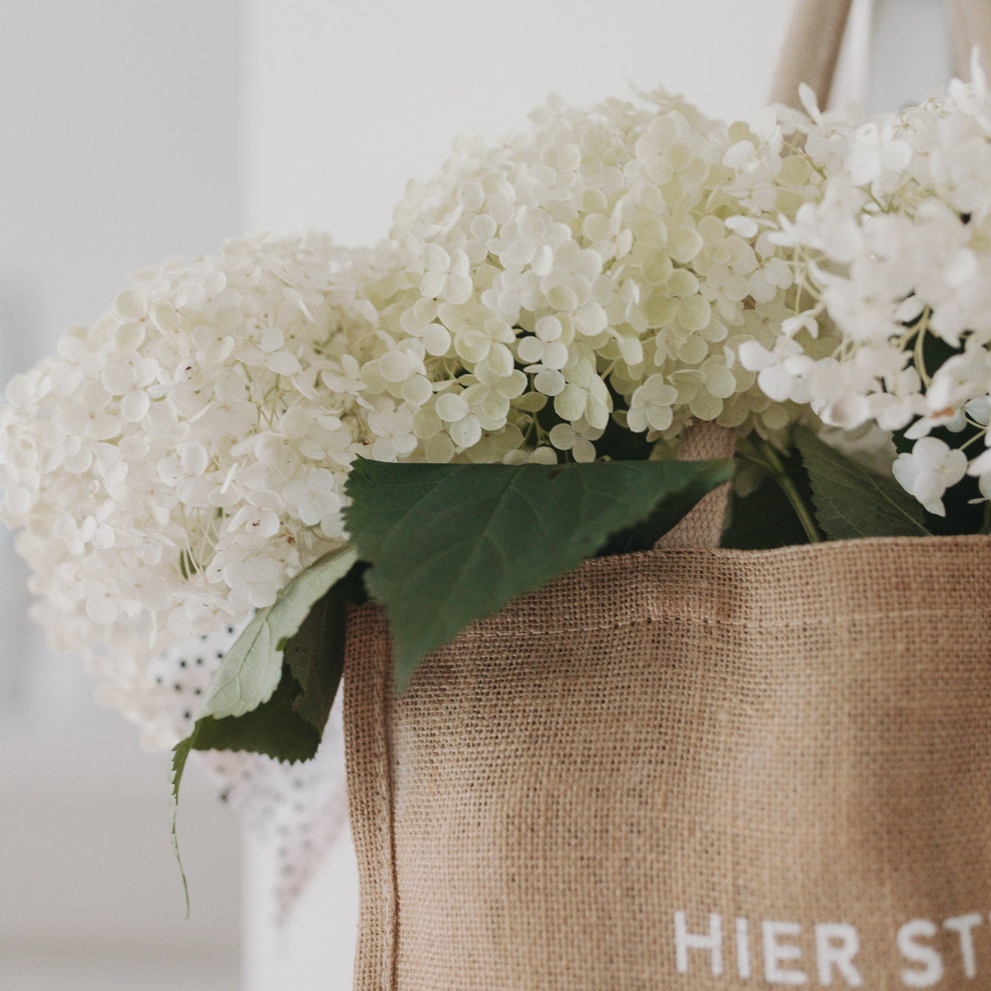 Jute shopper love (PU = 5 pieces)