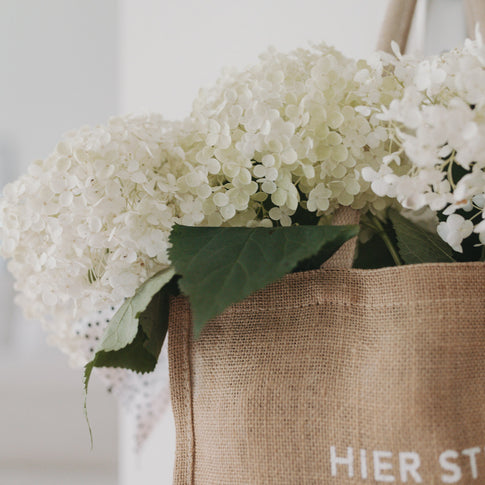 Jute shopper love (PU = 5 pieces)