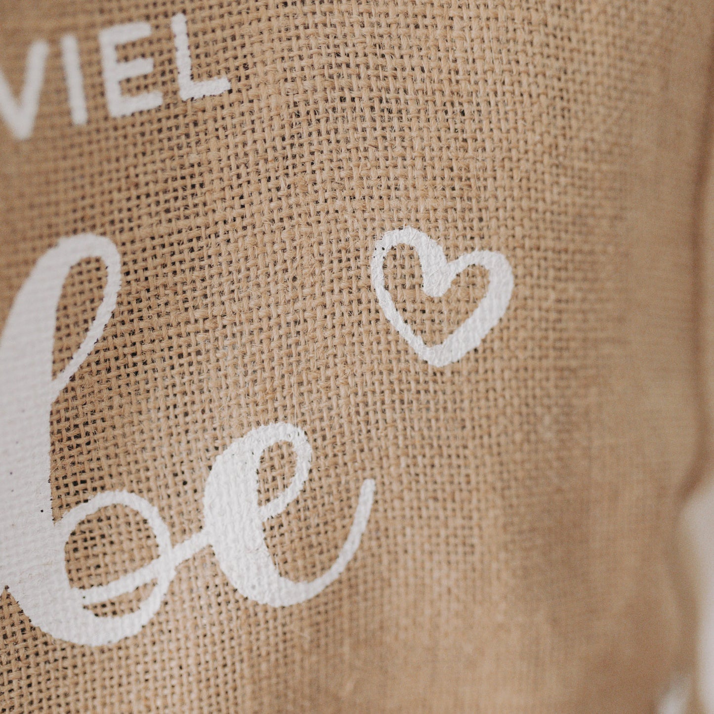 Jute shopper love (PU = 5 pieces)