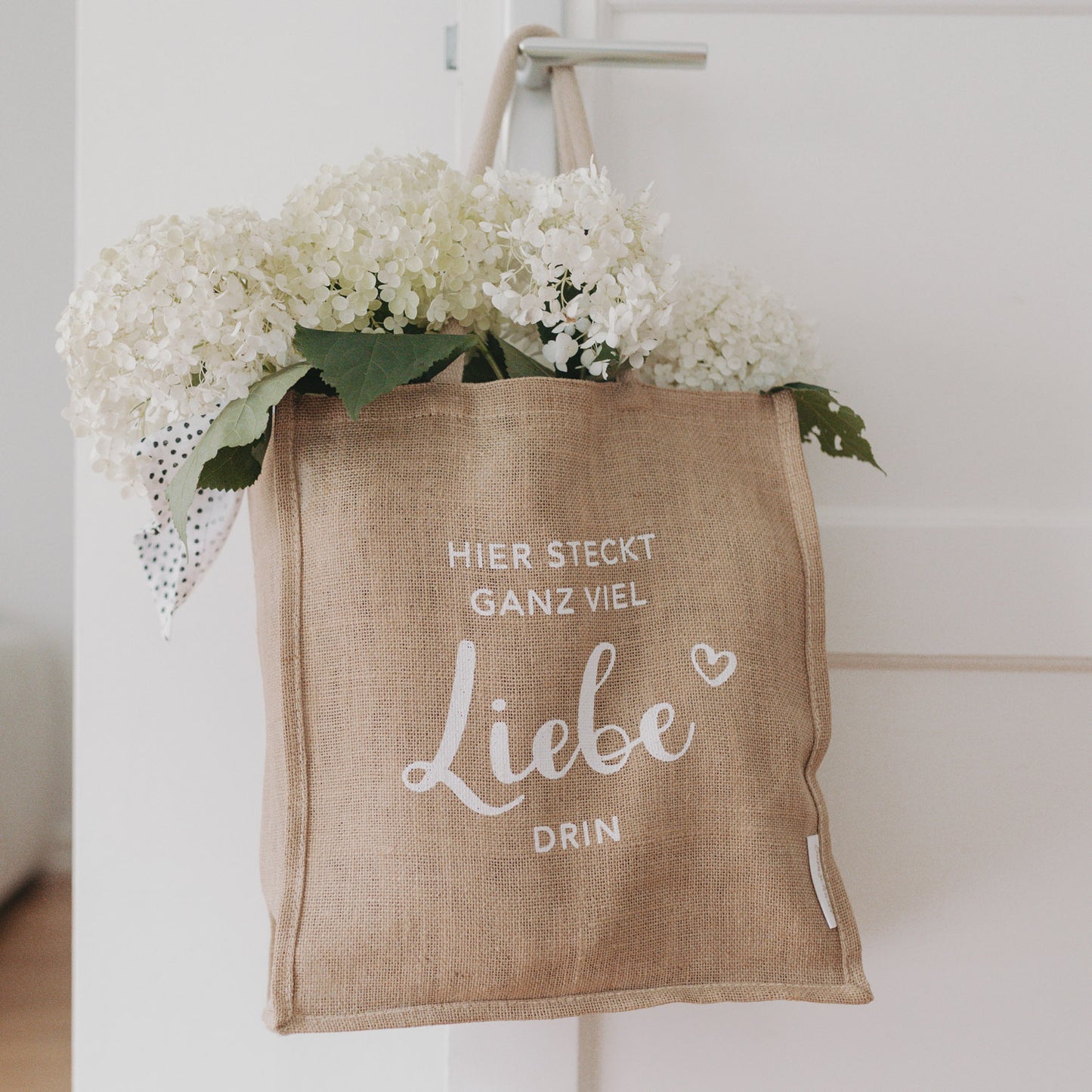 Jute shopper love (PU = 5 pieces)