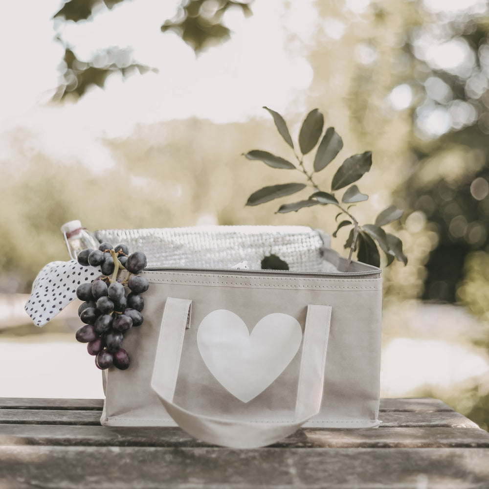 Cooler bag gray heart (VE = 5 pcs.)
