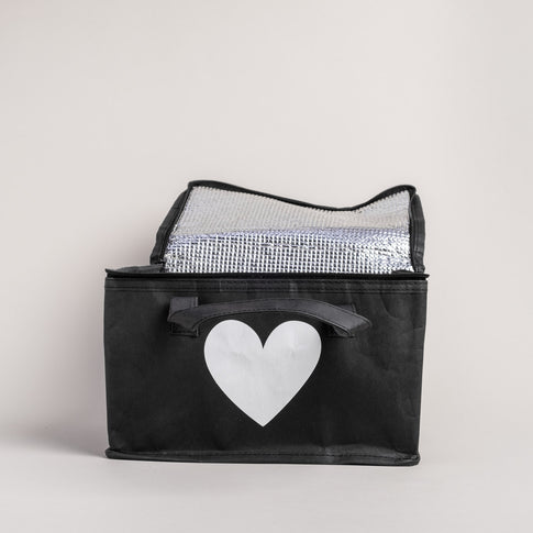 Sac isotherme noir cœur (VE = 5 pcs.)
