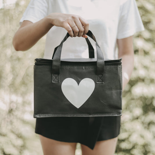 Kühltasche schwarz Herz (VE = 5 Stk.)