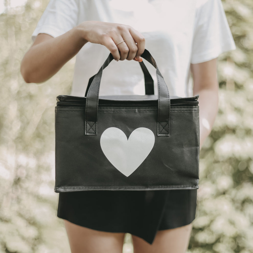 Sac isotherme noir cœur (VE = 5 pcs.)