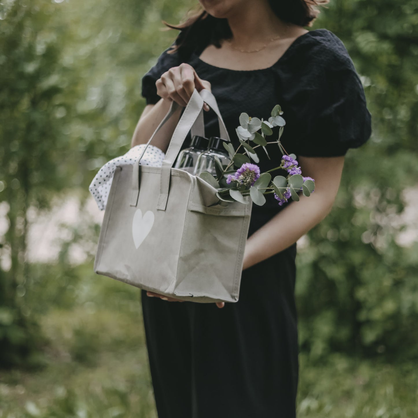 Petit sac isotherme gris cœur (VE = 5 pièces)