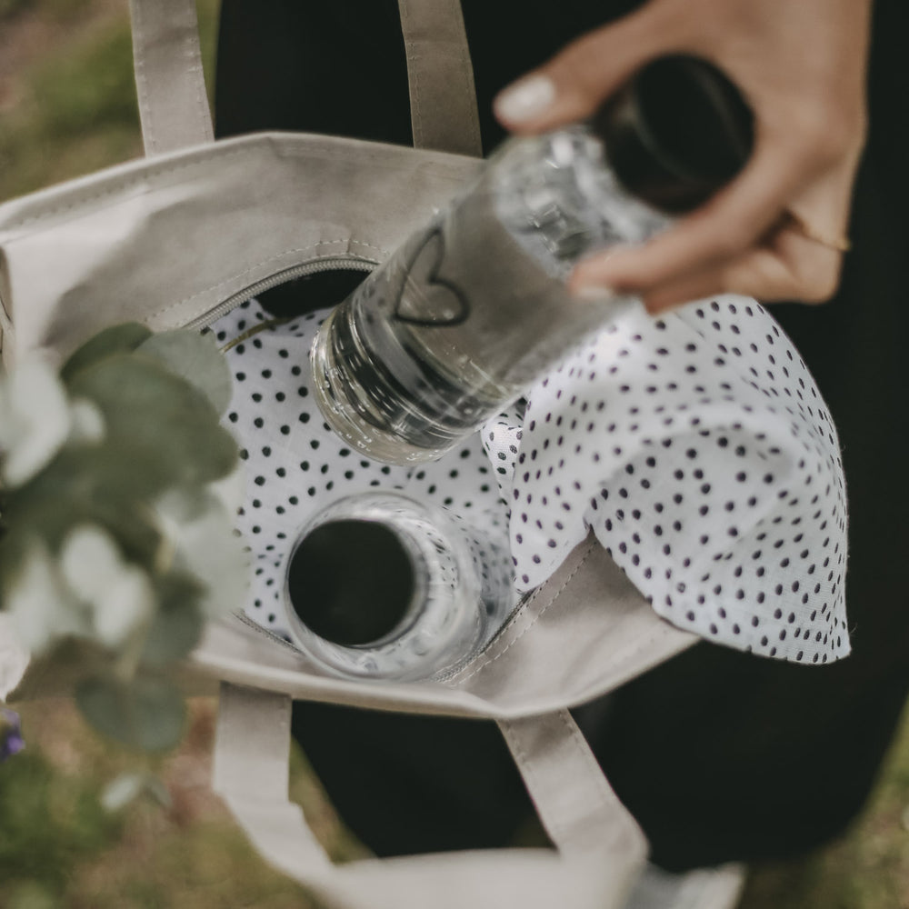 Petit sac isotherme gris cœur (VE = 5 pièces)