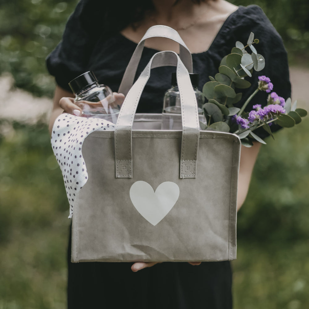 Petit sac isotherme gris cœur (VE = 5 pièces)