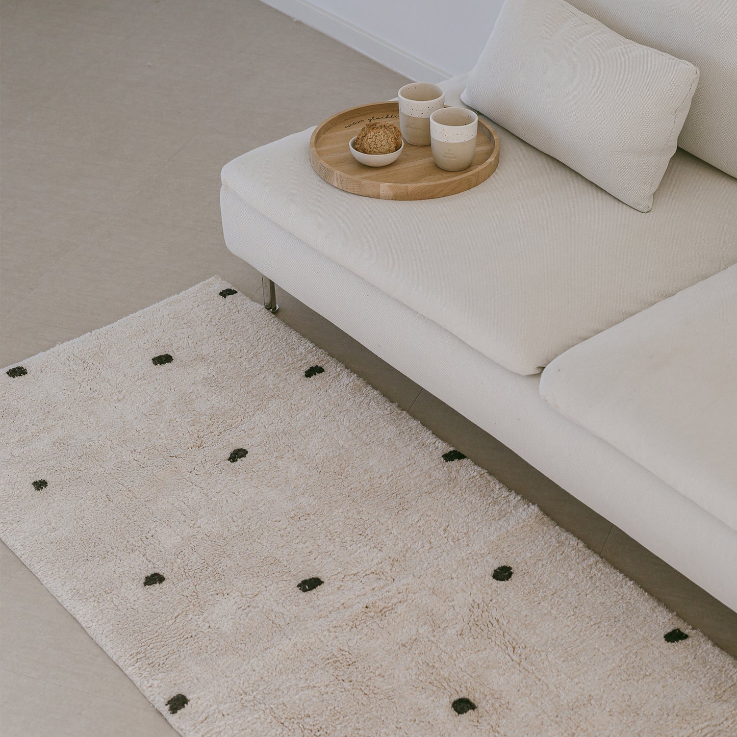 Tapis couloir tissé à pois 200x70cm (UE= 3 Pièces)