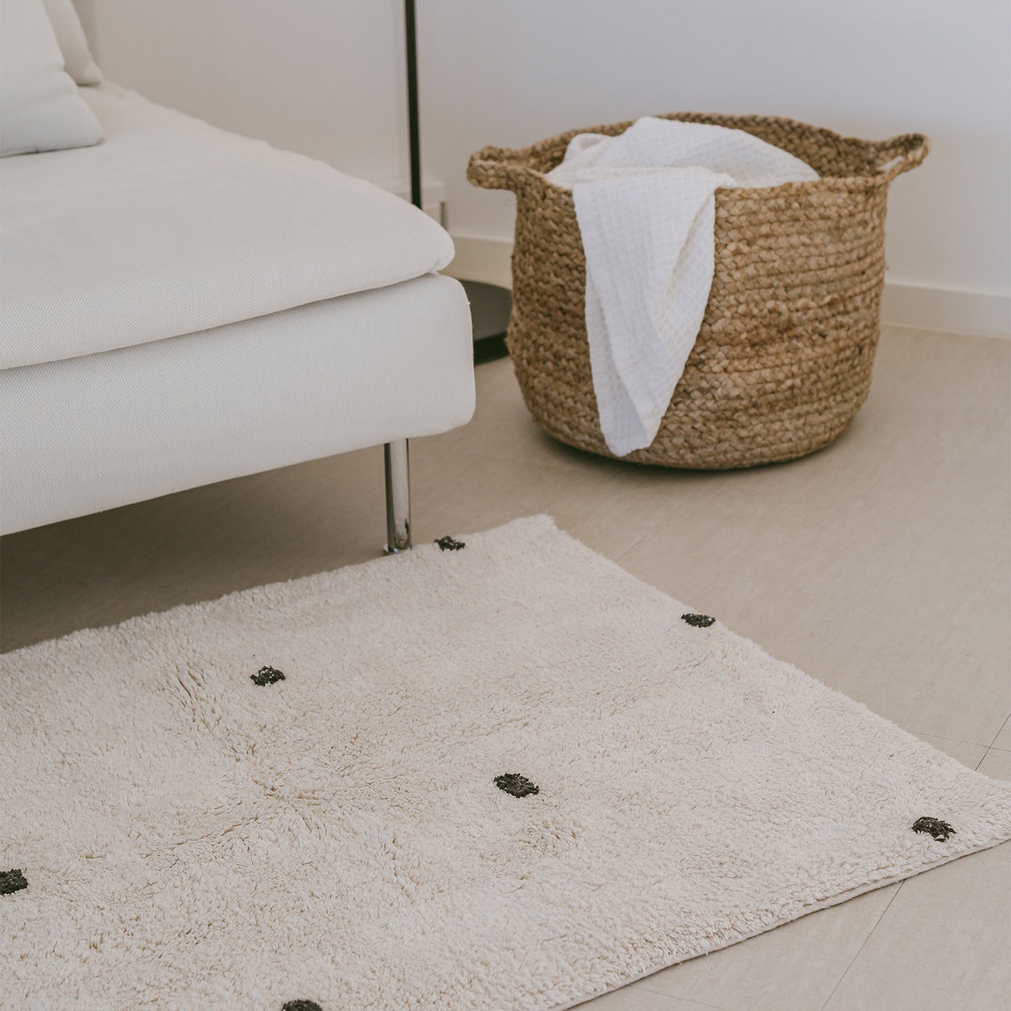 Tapis couloir tissé à pois 200x70cm (UE= 3 Pièces)