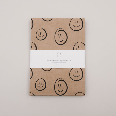 Papiertüten Illustrationen schwarz S im 6er Set (VE = 5 Sets)