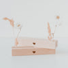 Card and flower holder set of 2 - 12 cm heart natural (PU= 6 sets)