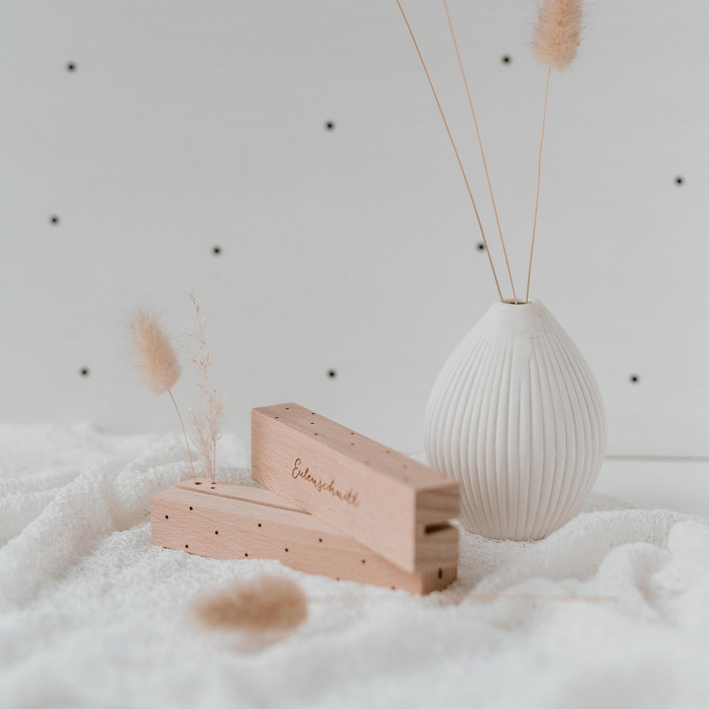 Card and flower holder set of 2 - 12 cm dots (VE= 6 sets)
