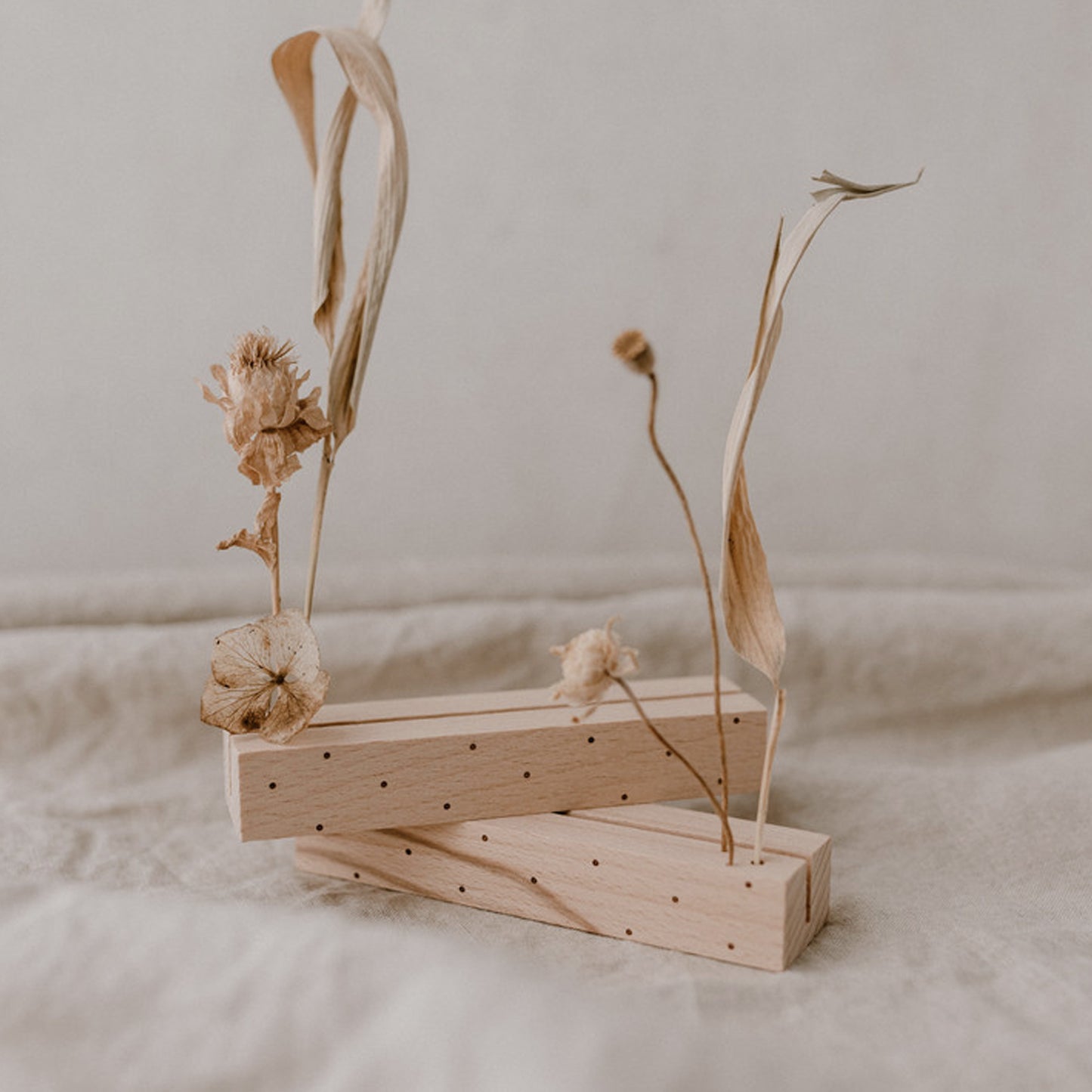 Card and flower holder set of 2 - 12 cm dots (VE= 6 sets)