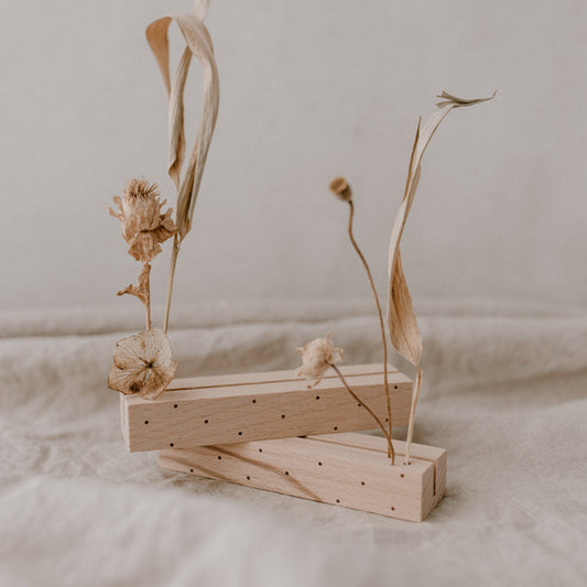 Karten- und Blumenhalter 2er Set - 12 cm Punkte (VE= 6 Sets)