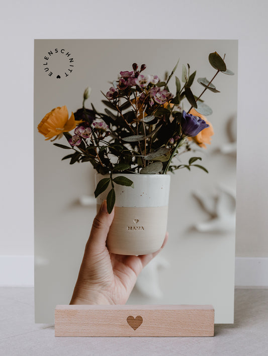 POS - MOODBILDER EULENSCHNITT (Becher Mama + Tisch)