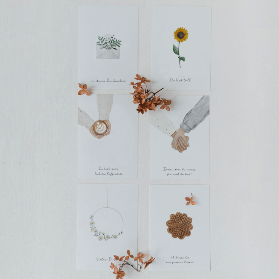 Dankeskarte Herzwaffel (VE = 10 Stück)