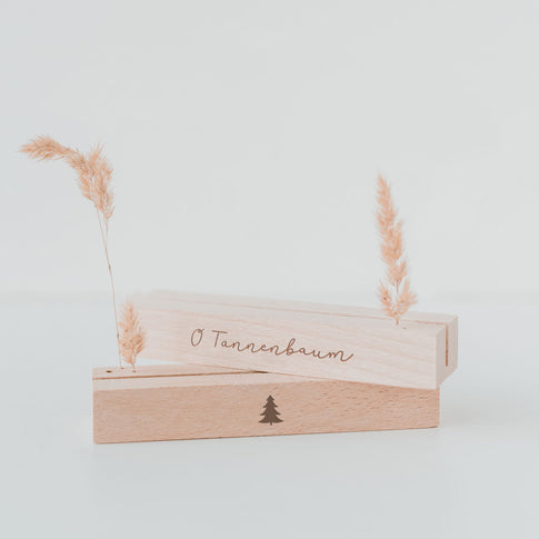 Karten- und Blumenständer Set 12cm O Tannenbaum Natur (VE= 6 Sets)