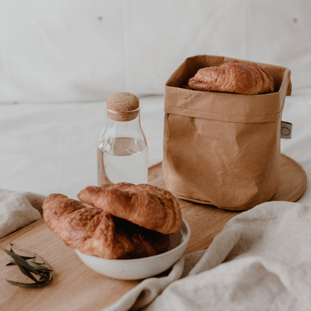 Sac en papier 2er Set nature (UE = 6 Ensembles)