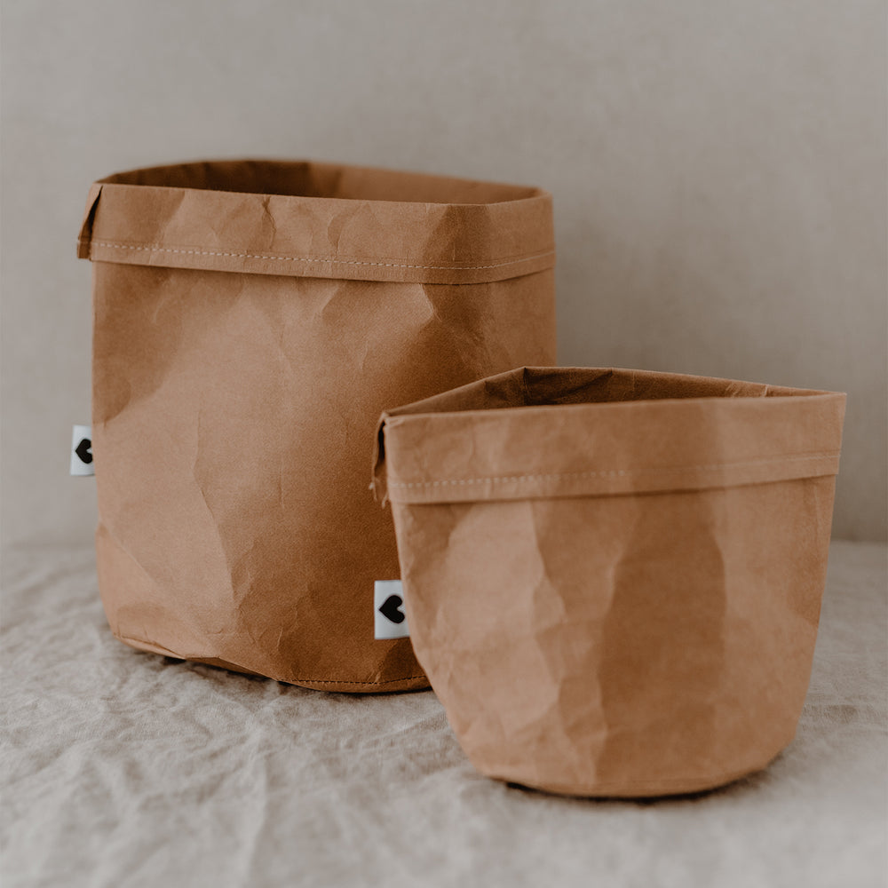 Sac en papier 2er Set nature (UE = 6 Ensembles)