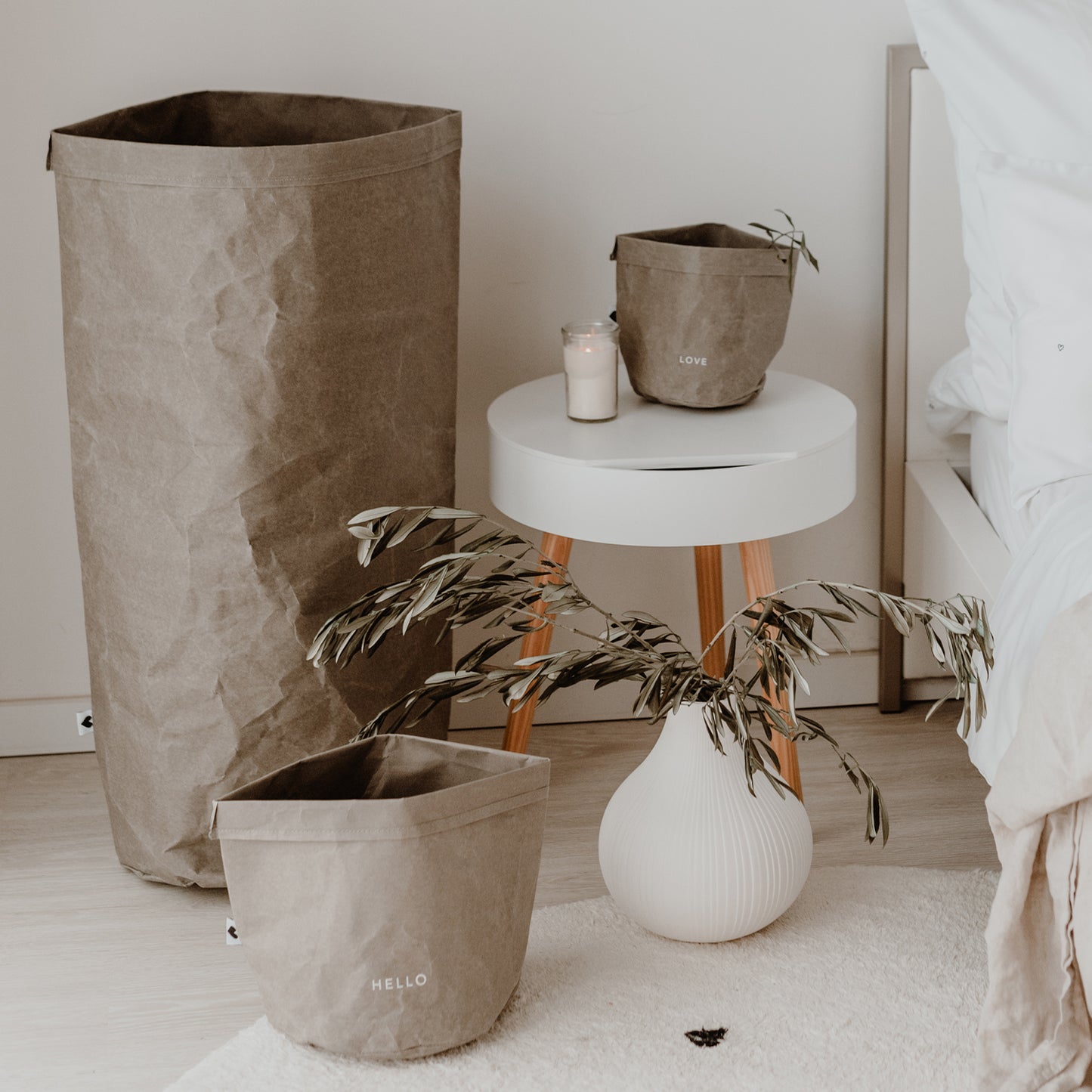 Paperbag 2er Set gris (UE = 6 Ensembles)