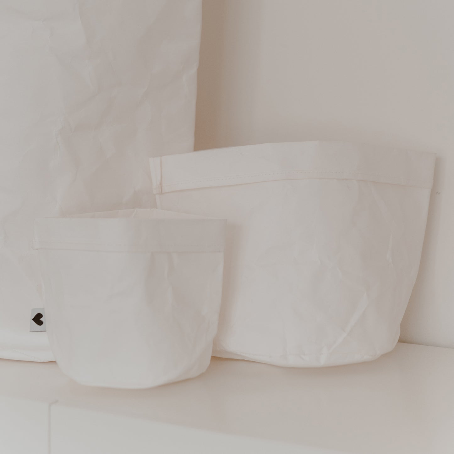 Paperbag set of 2 white (PU = 6 sets)