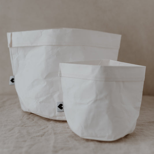 Lot de 2 sacs en papier blanc (UE = 6 Ensembles)