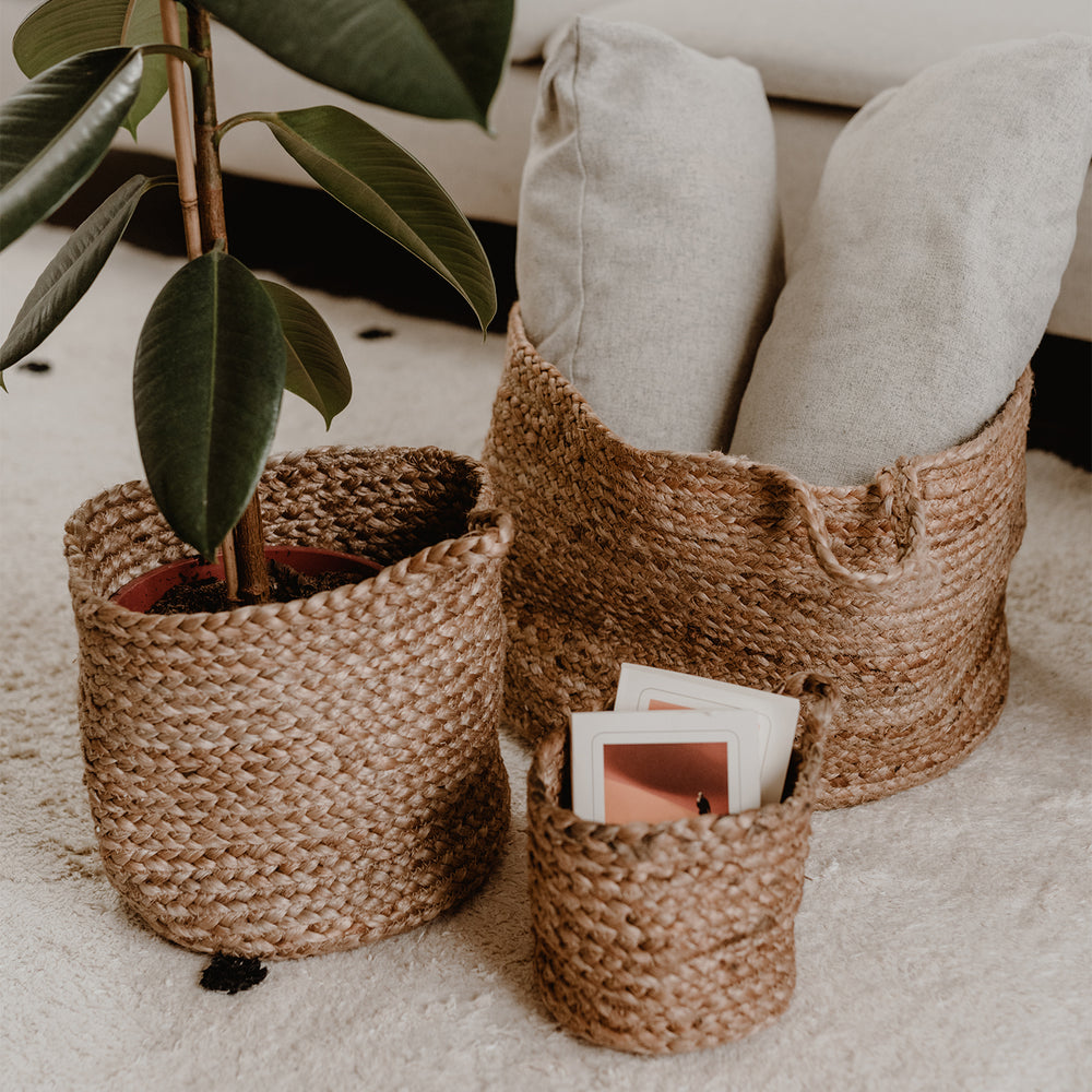 Storage basket made of jute Small (PU = 6 pieces)