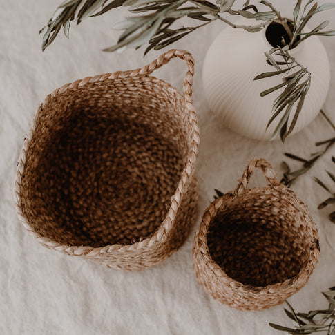 Storage basket made of jute Small (PU = 6 pieces)