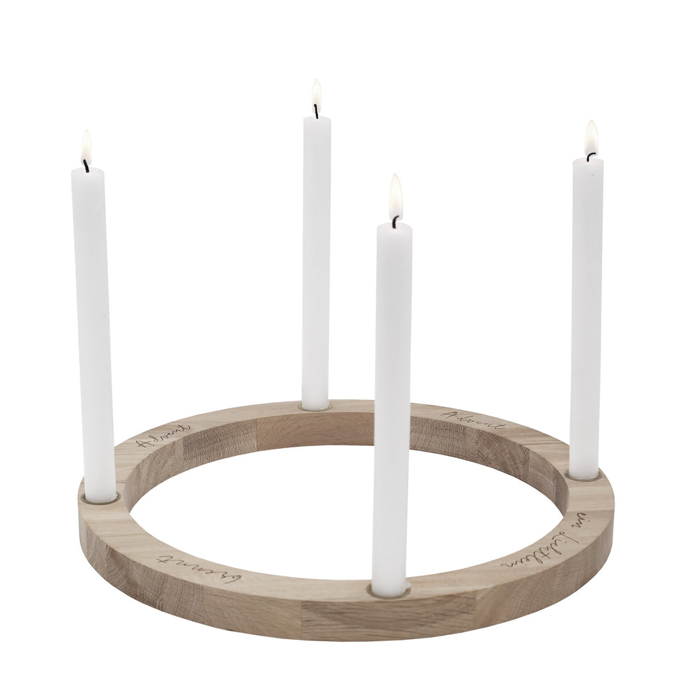 Adventskranz aus Eiche 36 cm (= 3 Stk)