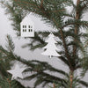 Wooden Pendant Fir white in a Set of 8 (VE= 8 pieces)